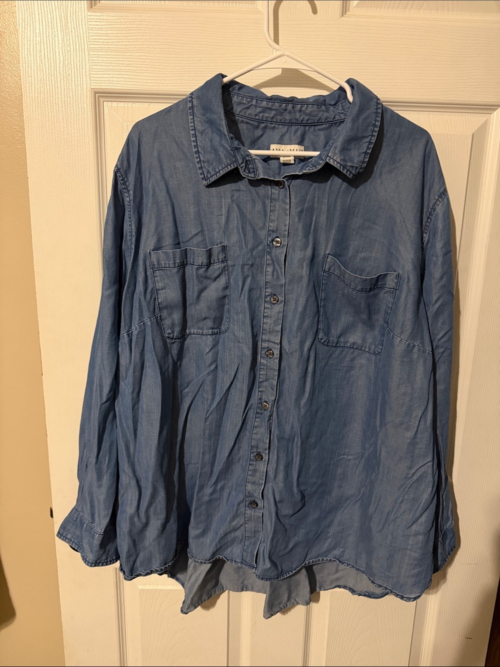 Ava & Viv Chambray Blue Button-Up Shirt